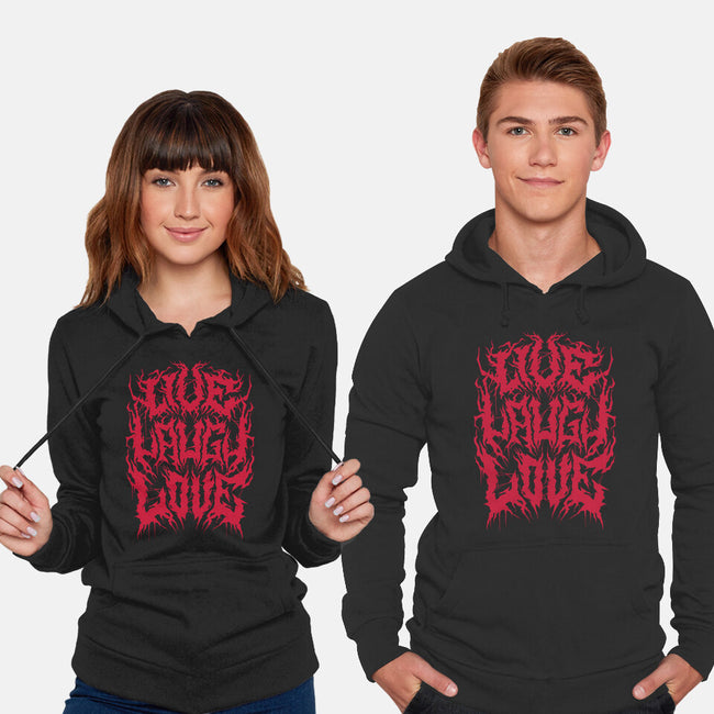 Live Laugh Love Black Metal-unisex pullover sweatshirt-Nemons