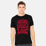 Live Laugh Love Black Metal-mens heavyweight tee-Nemons