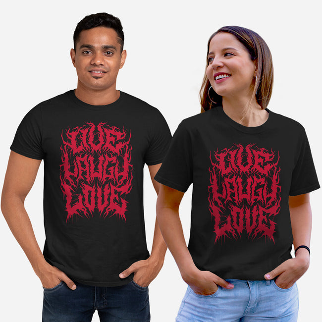 Live Laugh Love Black Metal-unisex basic tee-Nemons