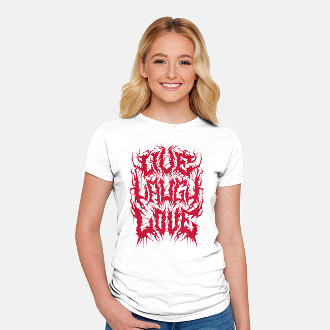 Live Laugh Love Black Metal-womens fitted tee-Nemons