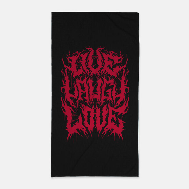 Live Laugh Love Black Metal-none beach towel-Nemons