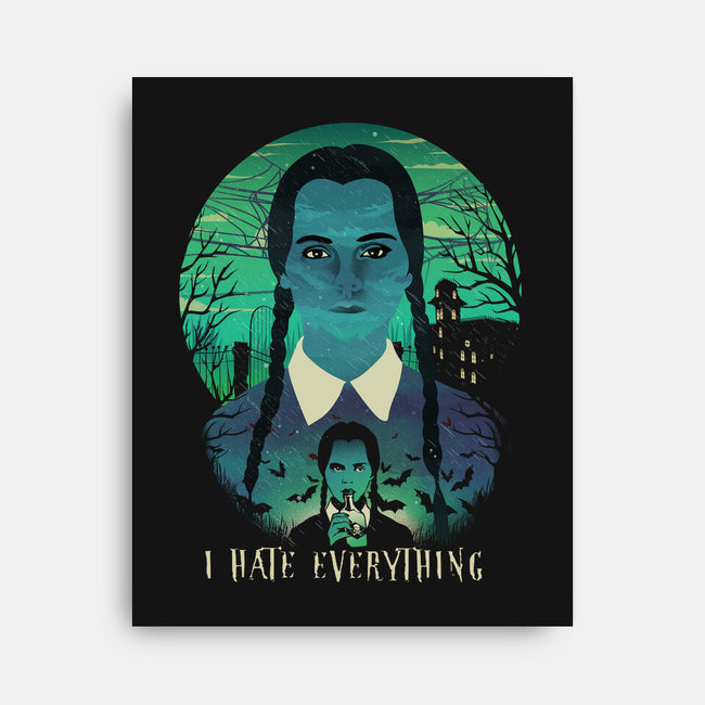 Hate Everything-none stretched canvas-dandingeroz
