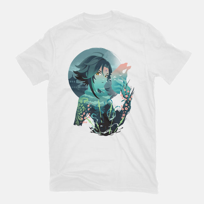 Xiao Landscape-womens fitted tee-dandingeroz