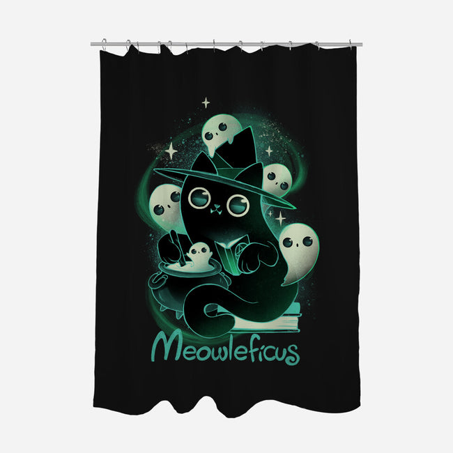 Meowleficus-none polyester shower curtain-ricolaa