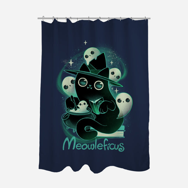 Meowleficus-none polyester shower curtain-ricolaa