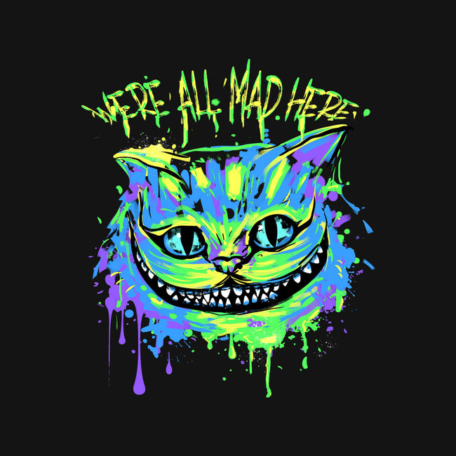 Colorful Mad Cat-womens v-neck tee-IKILO