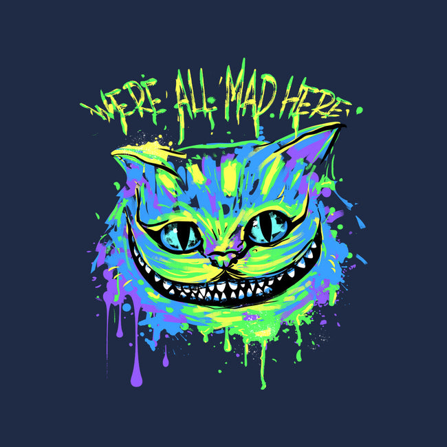 Colorful Mad Cat-womens v-neck tee-IKILO