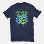 Colorful Mad Cat-womens fitted tee-IKILO