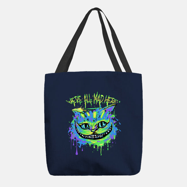 Colorful Mad Cat-none basic tote bag-IKILO