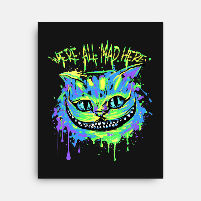 Colorful Mad Cat-none stretched canvas-IKILO