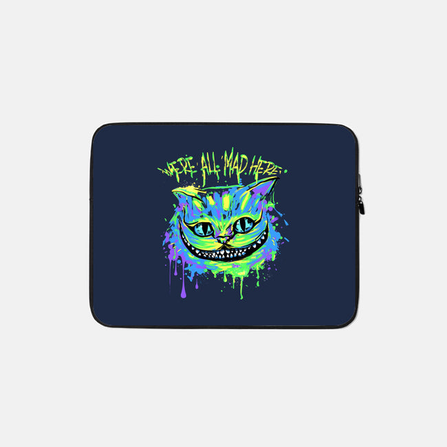 Colorful Mad Cat-none zippered laptop sleeve-IKILO