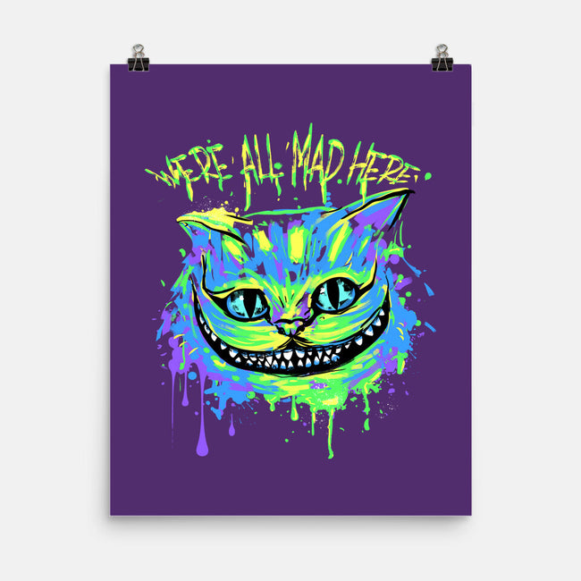 Colorful Mad Cat-none matte poster-IKILO