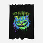 Colorful Mad Cat-none polyester shower curtain-IKILO