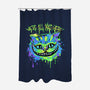 Colorful Mad Cat-none polyester shower curtain-IKILO