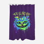 Colorful Mad Cat-none polyester shower curtain-IKILO
