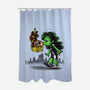 Spidey Style Kiss-none polyester shower curtain-zascanauta