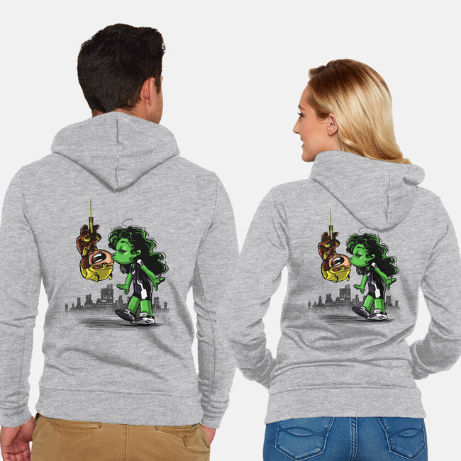 Spidey Style Kiss-unisex zip-up sweatshirt-zascanauta