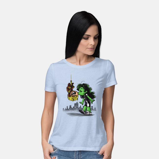 Spidey Style Kiss-womens basic tee-zascanauta