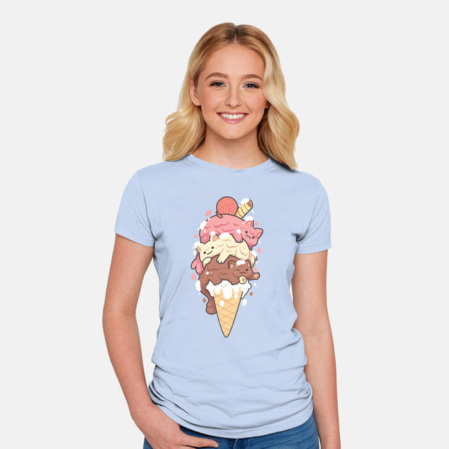 Ice Kittens-womens fitted tee-2DFeer