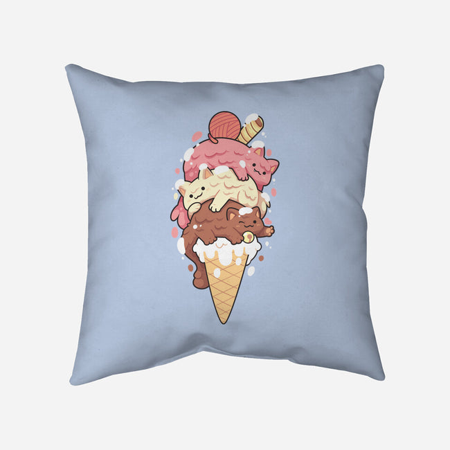 Ice Kittens-none removable cover w insert throw pillow-2DFeer