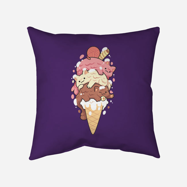 Ice Kittens-none removable cover w insert throw pillow-2DFeer