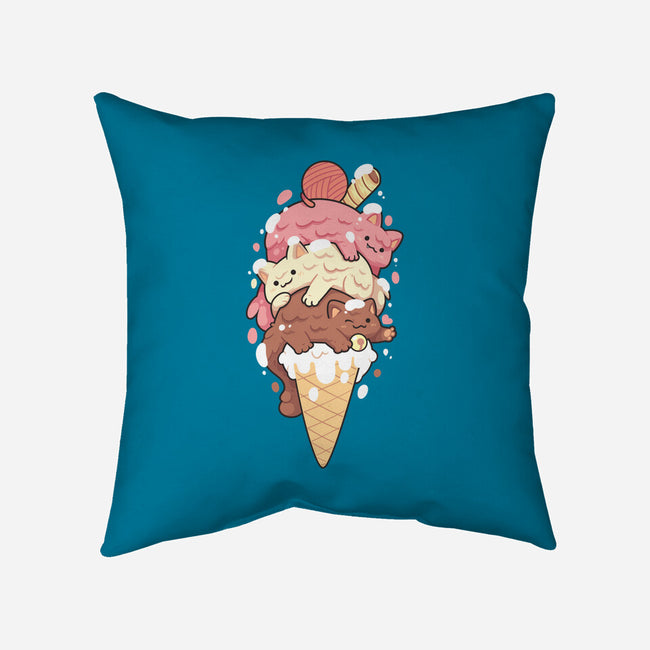 Ice Kittens-none removable cover w insert throw pillow-2DFeer