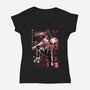 ChainsawMan Sumi-E-womens v-neck tee-DrMonekers