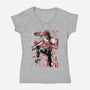 ChainsawMan Sumi-E-womens v-neck tee-DrMonekers