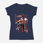 ChainsawMan Sumi-E-womens v-neck tee-DrMonekers