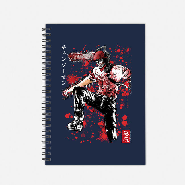 ChainsawMan Sumi-E-none dot grid notebook-DrMonekers