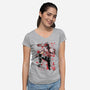 ChainsawMan Sumi-E-womens v-neck tee-DrMonekers