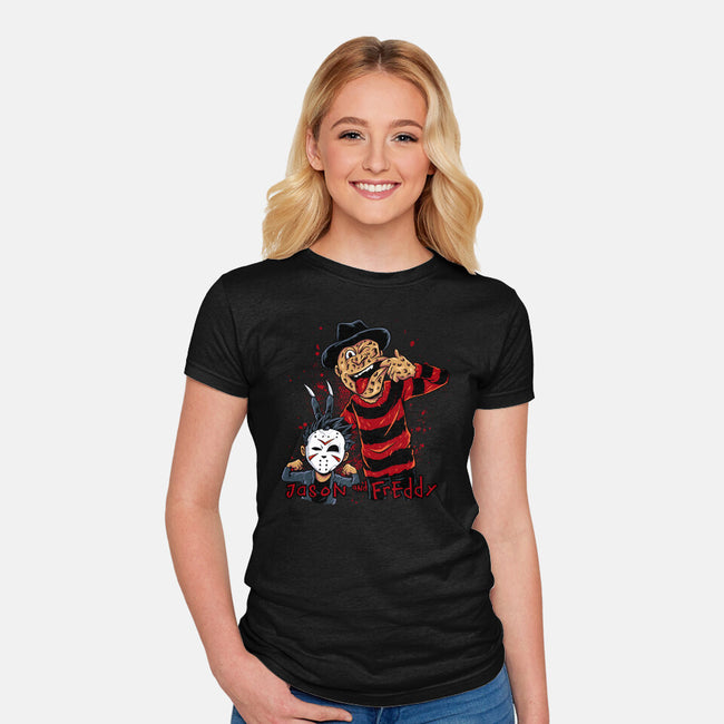 Double Slash-womens fitted tee-spoilerinc