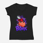 Pochita Goes Wild-womens v-neck tee-spoilerinc