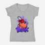 Pochita Goes Wild-womens v-neck tee-spoilerinc