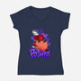 Pochita Goes Wild-womens v-neck tee-spoilerinc