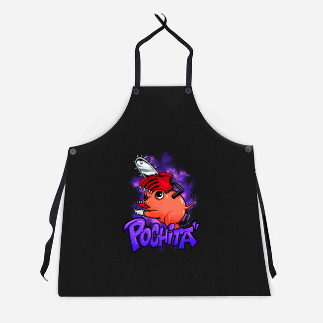 Pochita Goes Wild-unisex kitchen apron-spoilerinc