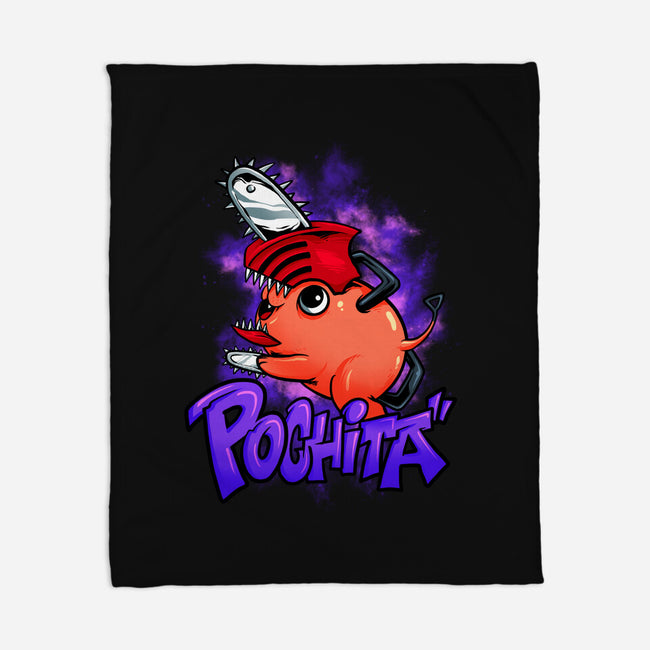 Pochita Goes Wild-none fleece blanket-spoilerinc