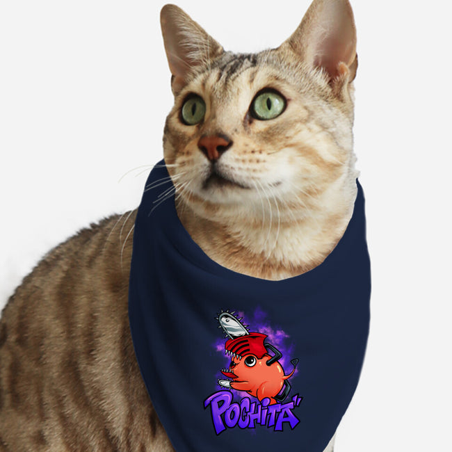 Pochita Goes Wild-cat bandana pet collar-spoilerinc