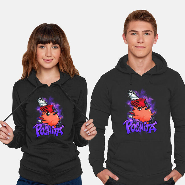 Pochita Goes Wild-unisex pullover sweatshirt-spoilerinc