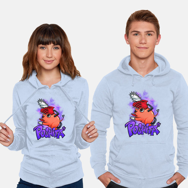 Pochita Goes Wild-unisex pullover sweatshirt-spoilerinc