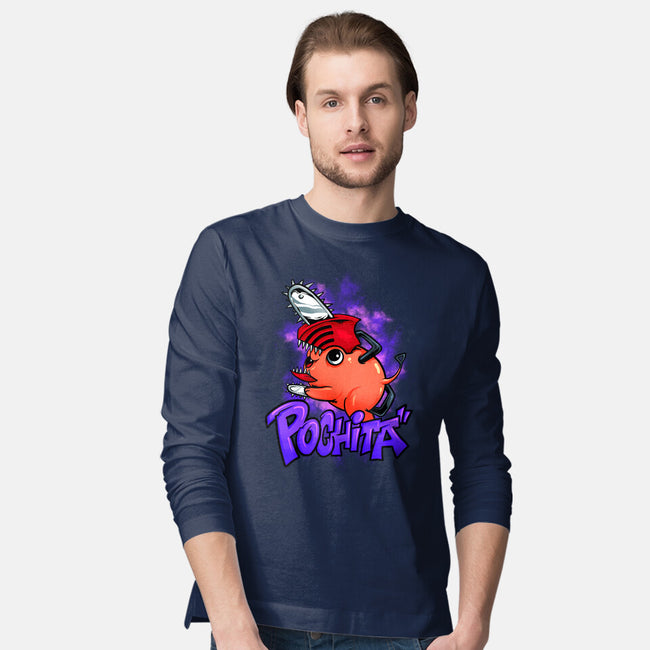 Pochita Goes Wild-mens long sleeved tee-spoilerinc