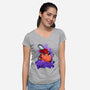 Pochita Goes Wild-womens v-neck tee-spoilerinc