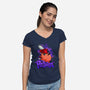 Pochita Goes Wild-womens v-neck tee-spoilerinc