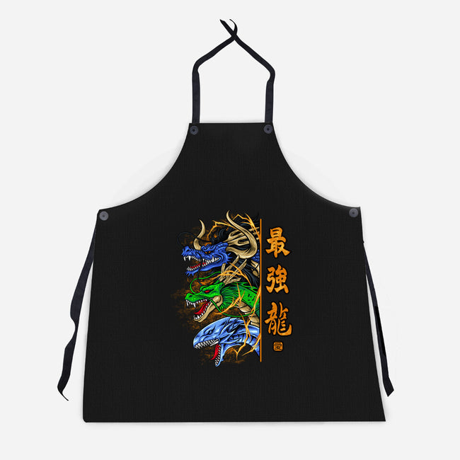 Trio Dragon-unisex kitchen apron-spoilerinc