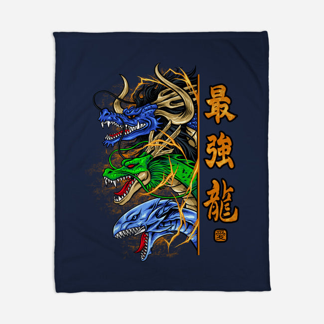Trio Dragon-none fleece blanket-spoilerinc