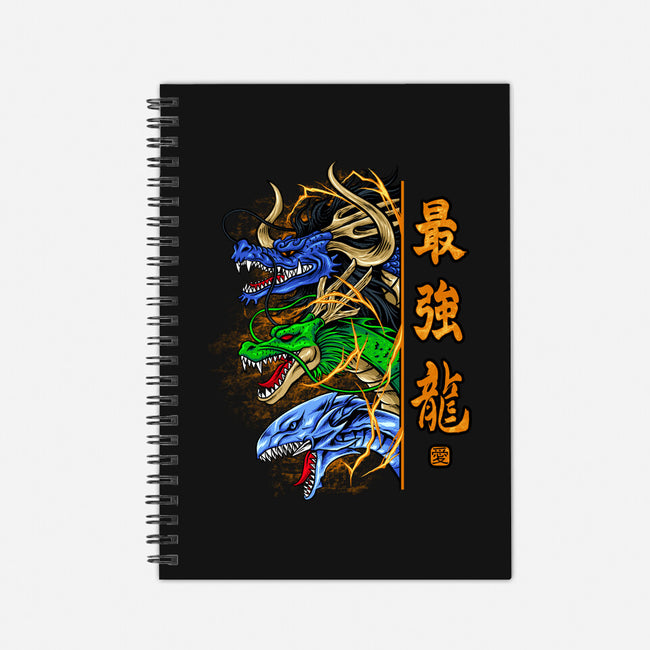 Trio Dragon-none dot grid notebook-spoilerinc
