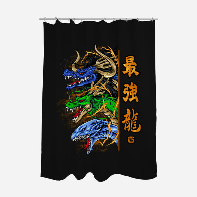 Trio Dragon-none polyester shower curtain-spoilerinc