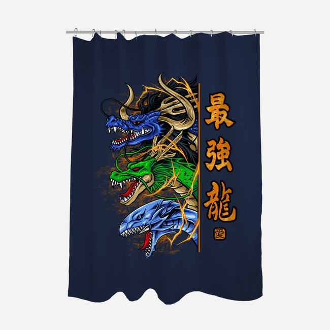 Trio Dragon-none polyester shower curtain-spoilerinc