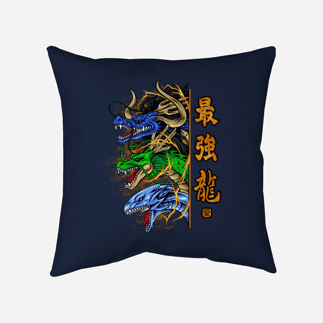 Trio Dragon-none removable cover throw pillow-spoilerinc