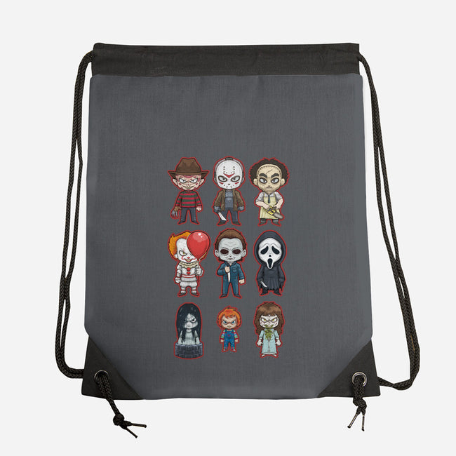 Chibi Horror-none drawstring bag-Andriu